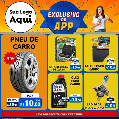 Modelo de Rede Social para Feed Facebook com o tema Exclusivo do Aplicativo para Auto peças