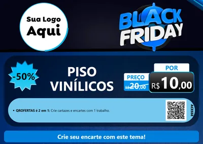 Modelo de Cartaz para Cartaz A4 Horizontal com o tema Black Friday para Material para Construção