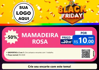 Modelo de Cartaz para Cartaz A4 Horizontal com o tema Black Friday para Bebês