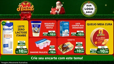 Modelo de TV para TV Horizontal com o tema Natal Especial para Frios e Laticínios