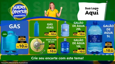 Modelo de TV para TV Horizontal com o tema Super Ofertas de Independência para Água e gás