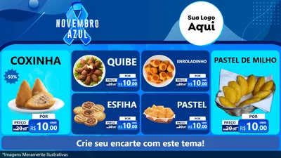 Modelo de TV para TV Horizontal com o tema Novembro Azul para Salgadaria