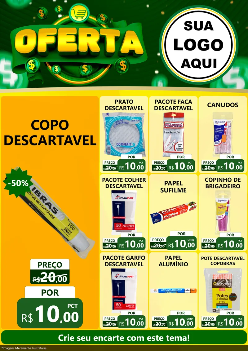 Modelo de Encarte para Encarte A4 Vertical com o tema Oferta para Embalagens