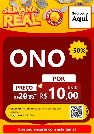 Modelo de Cartaz para Cartaz A4 Vertical com o tema Semana do Real para Óticas