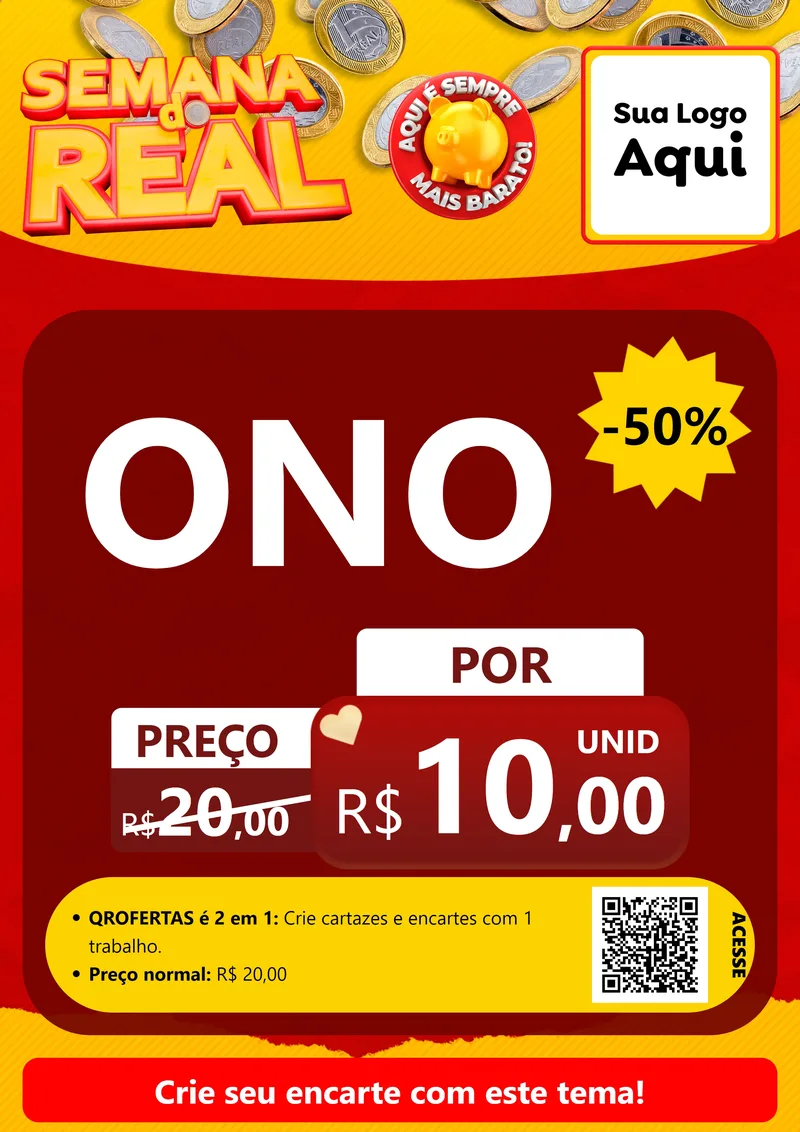 Modelo de Cartaz para Cartaz A4 Vertical com o tema Semana do Real para Óticas