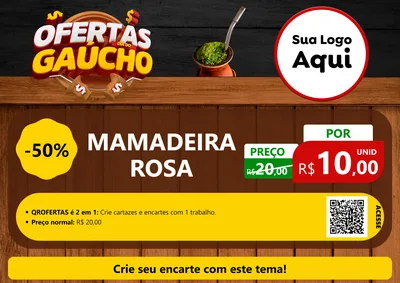 Modelo de Cartaz para Cartaz A4 Horizontal com o tema Ofertas Dia do Gaúcho para Bebês