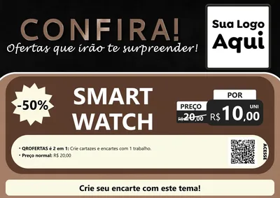 Modelo de Cartaz para Cartaz A4 Horizontal com o tema Confira! Ofertas que irão te surpreender! para Informática