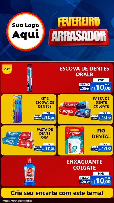 Modelo de TV para TV Vertical com o tema Fevereiro Arrasador para Higiene Pessoal