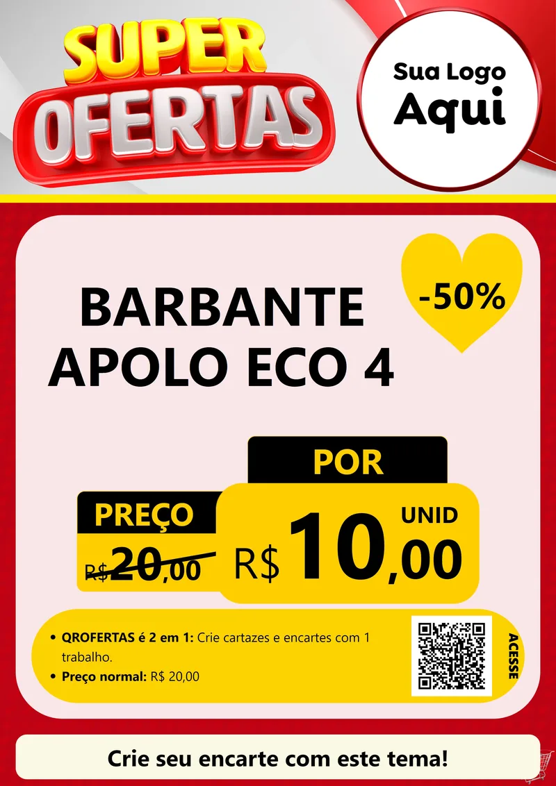 Modelo de Cartaz para Cartaz A4 Vertical com o tema Super Ofertas para Armarinho e Aviamentos