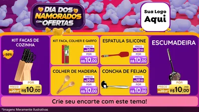 Modelo de TV para TV Horizontal com o tema Dia Dos Namorados Com Ofertas para Utilidades Domésticas