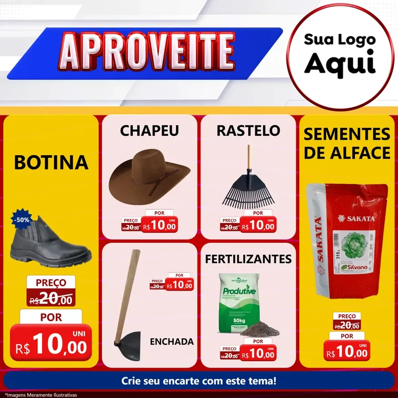 Modelo de Rede Social para Feed Facebook com o tema Aproveite para Agropecuária