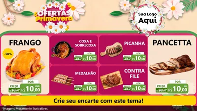 Modelo de TV para TV Horizontal com o tema Ofertas de Primavera para Assados