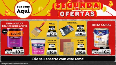 Modelo de TV para TV Horizontal com o tema Segunda de Ofertas para Tintas e Ferramentas