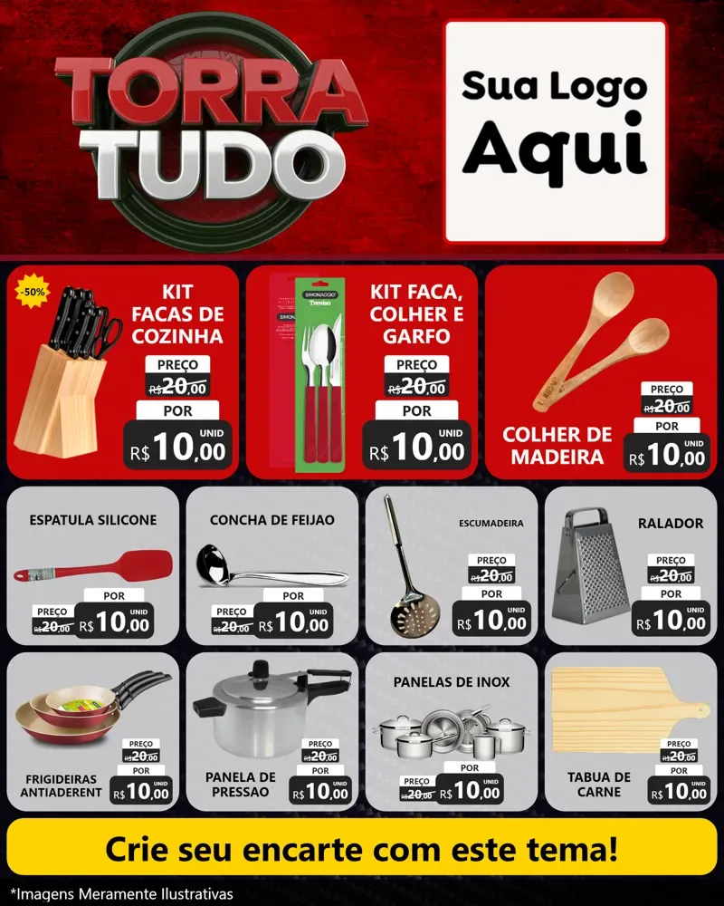 Modelo de Rede Social para Feed Instagram com o tema Torra Tudo para Utilidades Domésticas