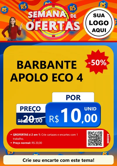 Modelo de Cartaz para Cartaz A4 Vertical com o tema Semana de Ofertas para Armarinho e Aviamentos