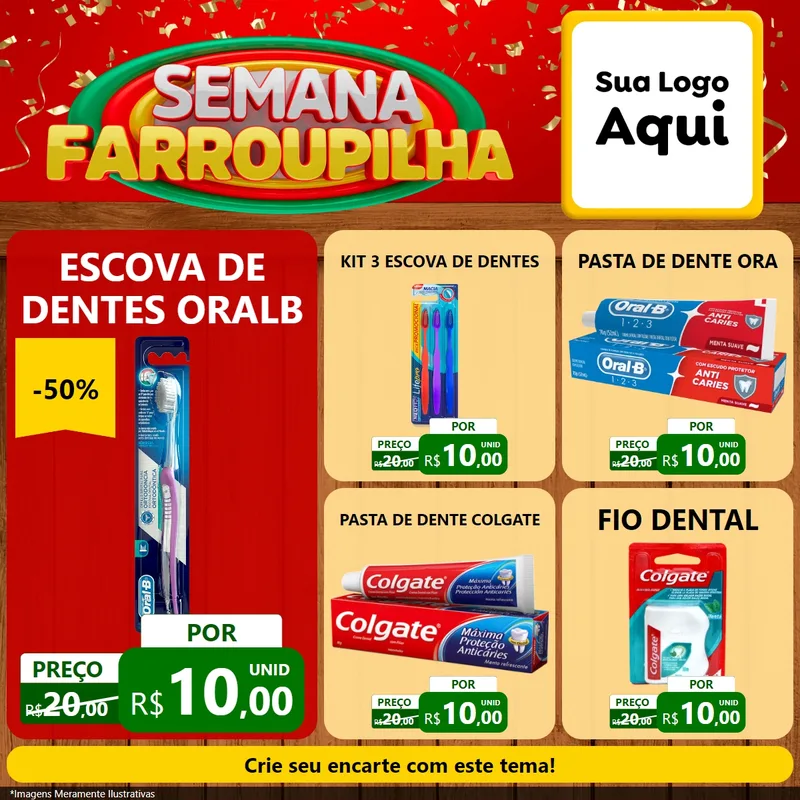 Modelo de Rede Social para Feed Facebook com o tema Semana Farroupilha para Higiene Pessoal