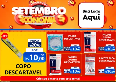 Modelo de Encarte para Encarte A4 Horizontal com o tema Operação Setembro Com Muita Economia para Embalagens