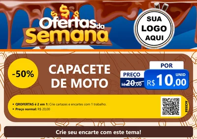 Modelo de Cartaz para Cartaz A4 Horizontal com o tema Ofertas da Semana - Páscoa para Moto peças