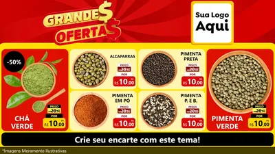 Modelo de TV para TV Horizontal com o tema Grandes Ofertas para Produtos Naturais