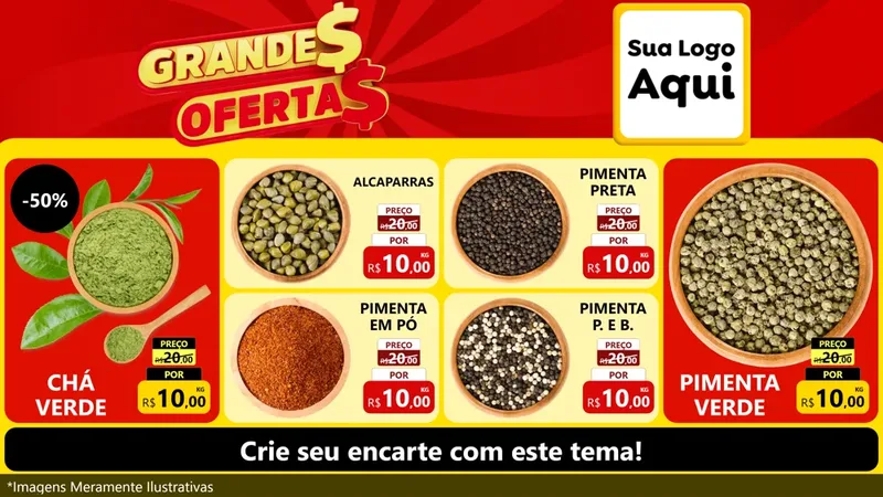 Modelo de TV para TV Horizontal com o tema Grandes Ofertas para Produtos Naturais
