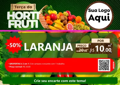Modelo de Cartaz para Cartaz A4 Horizontal com o tema Terça do Hortifrúti para Hortifrúti