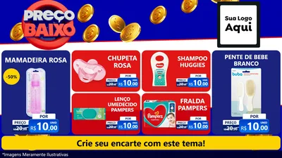 Modelo de TV para TV Horizontal com o tema Preço Baixo para Bebês