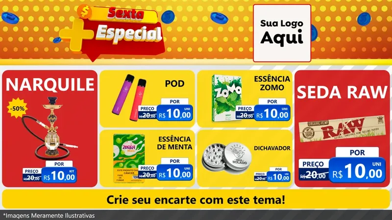 Modelo de TV para TV Horizontal com o tema Sexta Mais Especial para Tabacaria