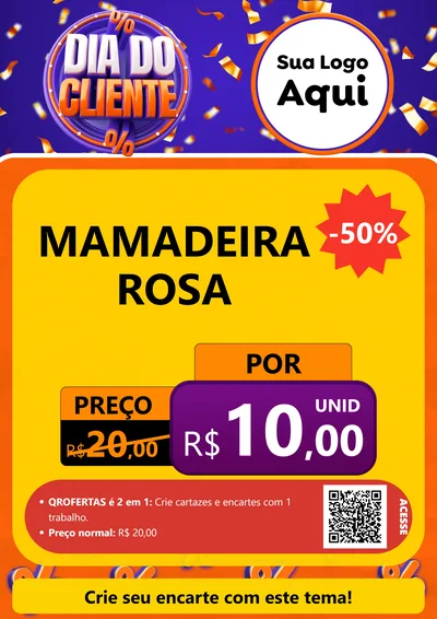 Modelo de Cartaz para Cartaz A4 Vertical com o tema Dia do Cliente para Bebês