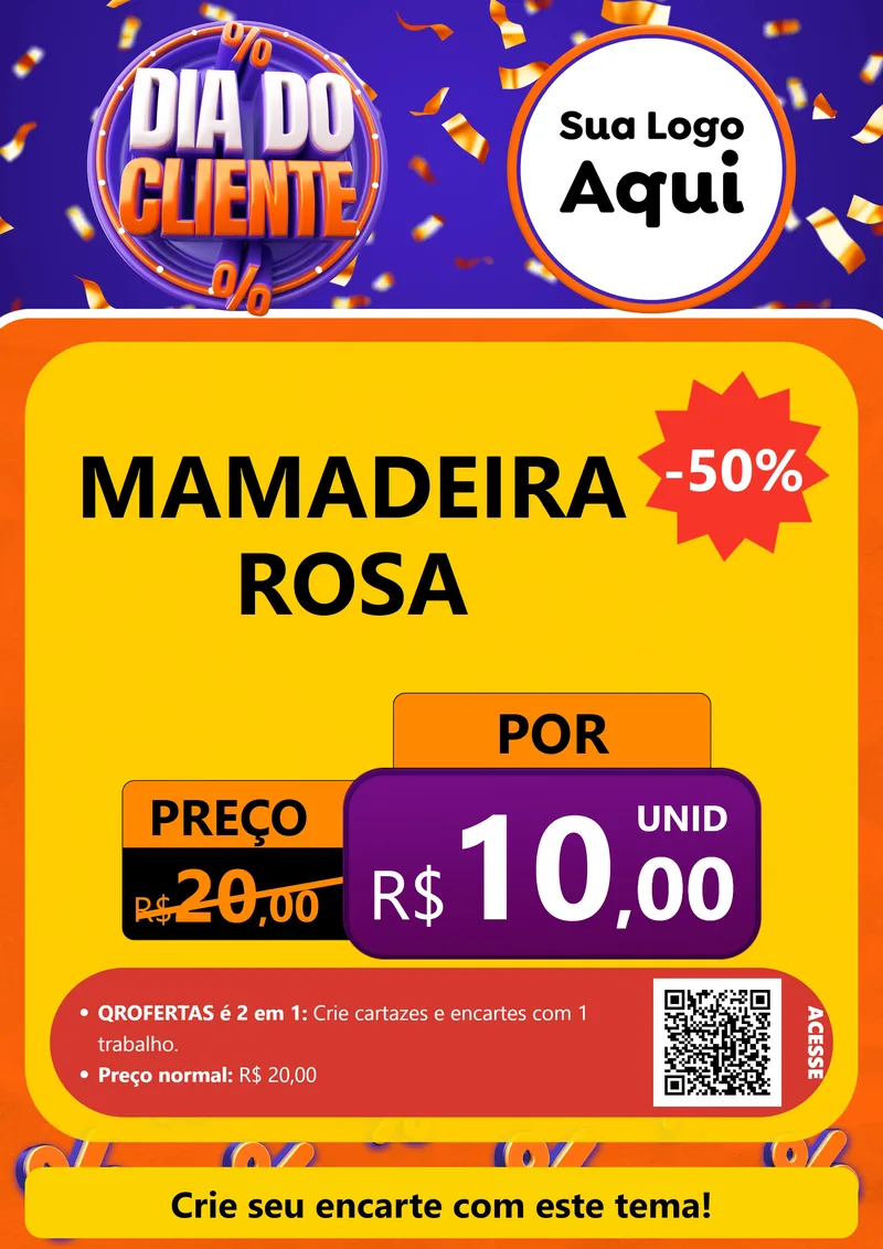 Modelo de Cartaz para Cartaz A4 Vertical com o tema Dia do Cliente para Bebês