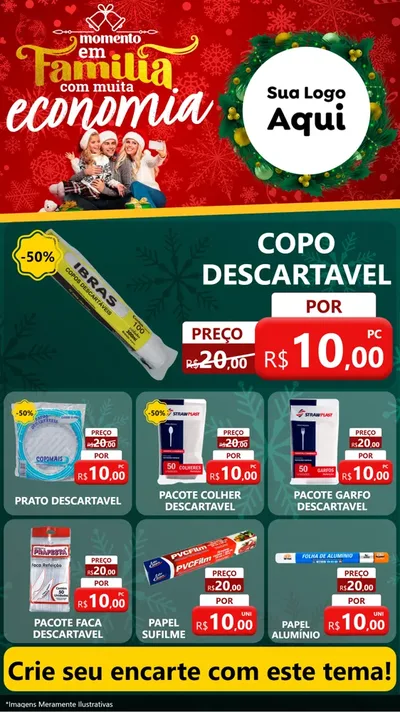Modelo de Rede Social para Stories com o tema Momento em Família (Natal) para Embalagens