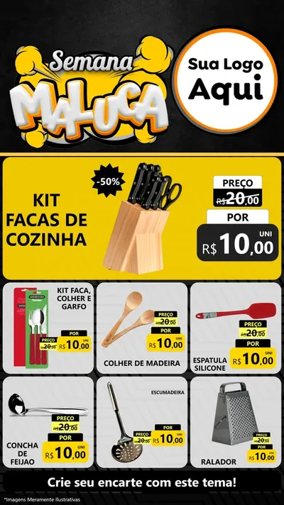Modelo de Rede Social para Stories com o tema Semana Maluca para Utilidades Domésticas