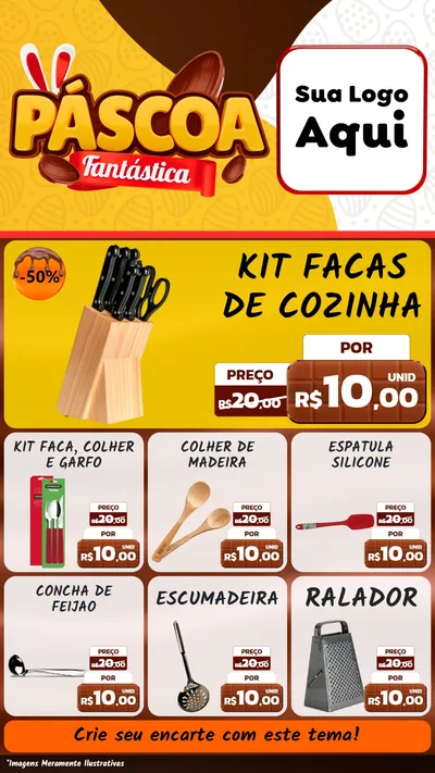 Modelo de Rede Social para Stories com o tema Páscoa Fantástica para Utilidades Domésticas