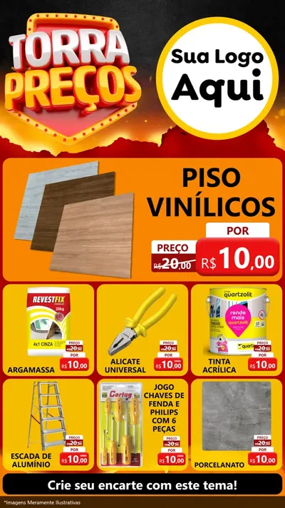 Modelo de Rede Social para Stories com o tema Torra Preços para Material para Construção