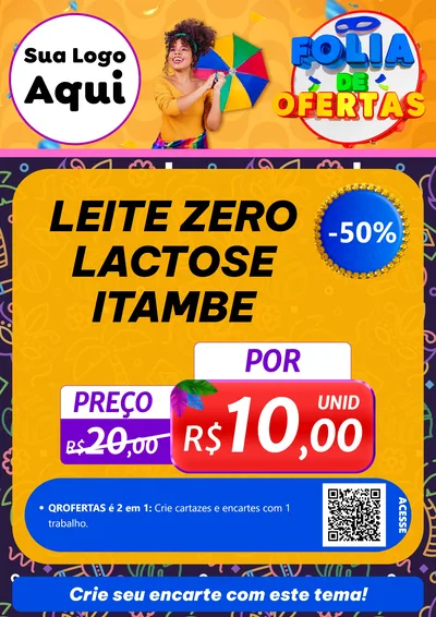 Modelo de Cartaz para Cartaz A4 Vertical com o tema Folia de Ofertas para Frios e Laticínios