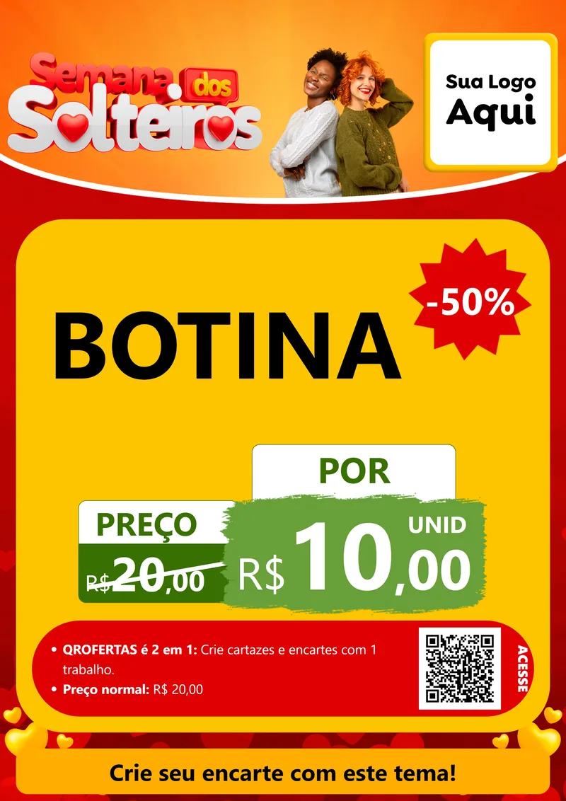 Modelo de Cartaz para Cartaz A4 Vertical com o tema Semana dos Solteiros para Agropecuária