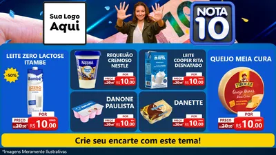 Modelo de TV para TV Horizontal com o tema Nota 10 para Frios e Laticínios