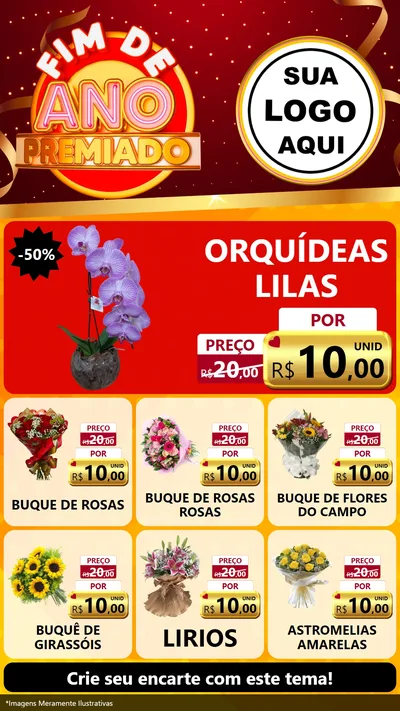 Modelo de Rede Social para Stories com o tema Fim de Ano Premiado para Floricultura e jardim