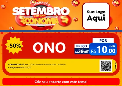 Modelo de Cartaz para Cartaz A4 Horizontal com o tema Operação Setembro Com Muita Economia para Óticas
