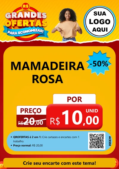 Modelo de Cartaz para Cartaz A4 Vertical com o tema Grandes Ofertas Para Economizar! para Bebês