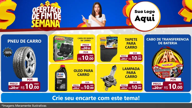Modelo de TV para TV Horizontal com o tema Ofertaço de Fim de Semana para Auto peças