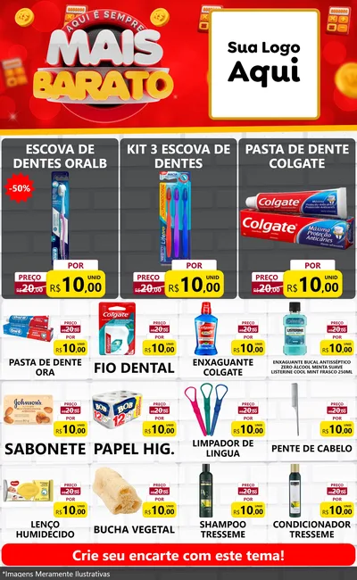 Modelo de Encarte para Encarte Grande com o tema Mais Barato para Higiene Pessoal