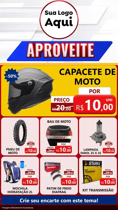 Modelo de Rede Social para Stories com o tema Aproveite para Moto peças