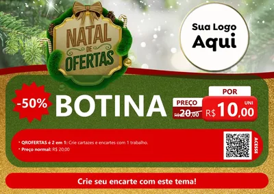 Modelo de Cartaz para Cartaz A4 Horizontal com o tema Ofertas de Natal para Agropecuária