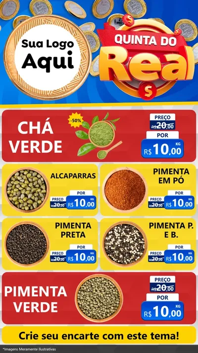 Modelo de TV para TV Vertical com o tema Quinta do Real para Produtos Naturais