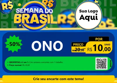 Modelo de Cartaz para Cartaz A4 Horizontal com o tema Semana Do Brasil para Óticas