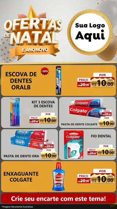 Modelo de TV para TV Vertical com o tema Ofertas De Natal E Ano Novo para Higiene Pessoal