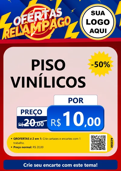 Modelo de Cartaz para Cartaz A4 Vertical com o tema Ofertas Relâmpago para Material para Construção