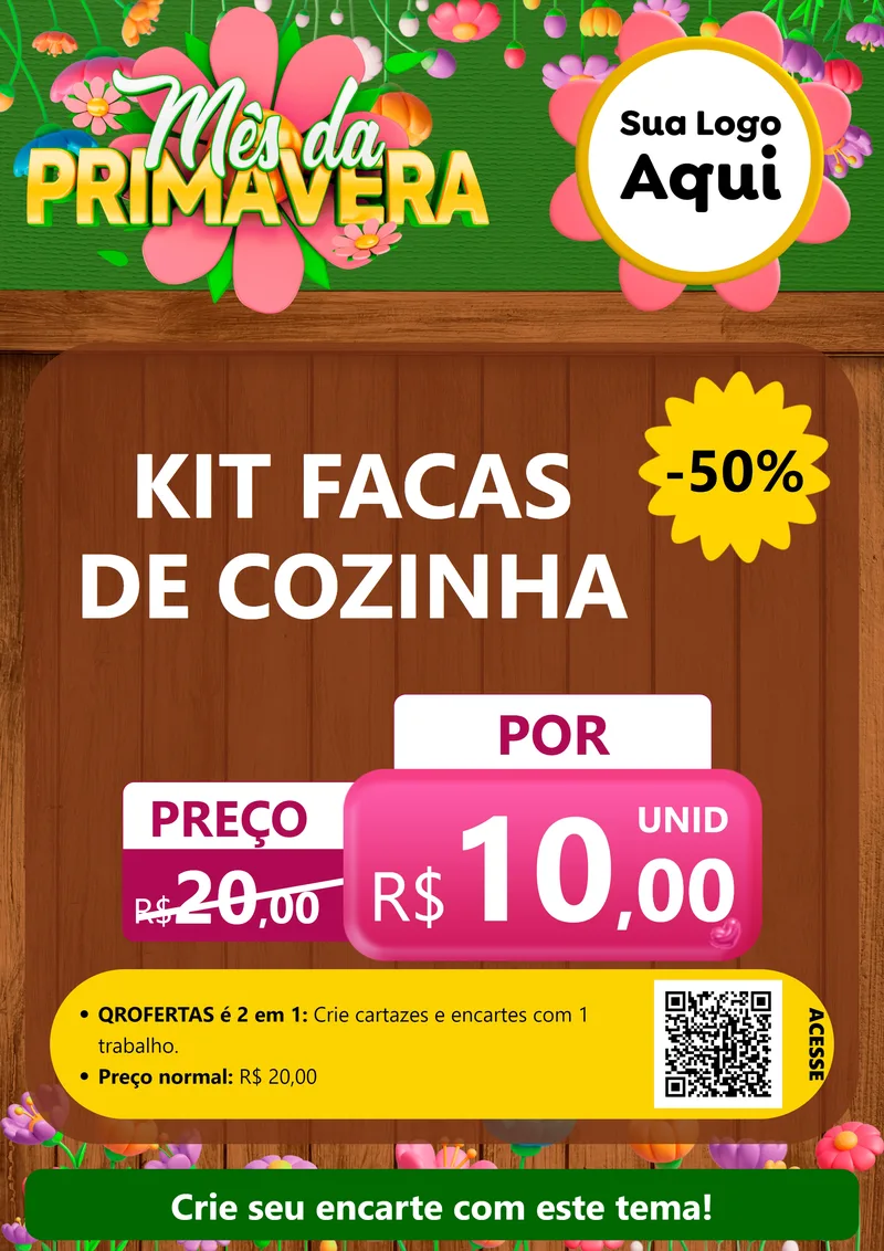 Modelo de Cartaz para Cartaz A4 Vertical com o tema Mês da Primavera para Utilidades Domésticas