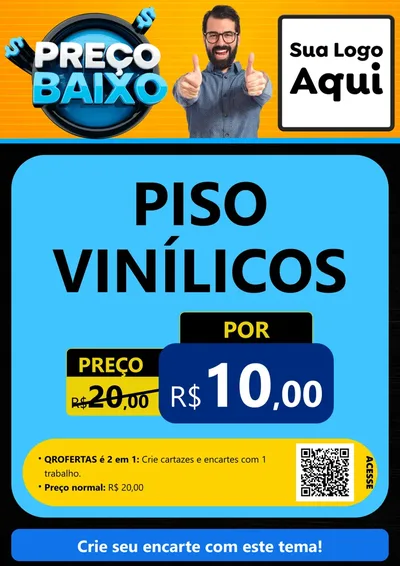 Modelo de Cartaz para Cartaz A4 Vertical com o tema Preço Baixo para Material para Construção