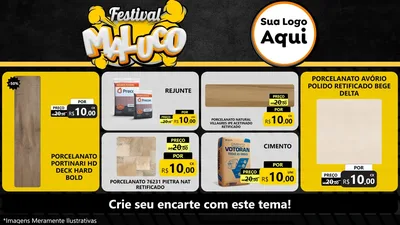 Modelo de TV para TV Horizontal com o tema Festival Maluco para Pisos e revestimentos